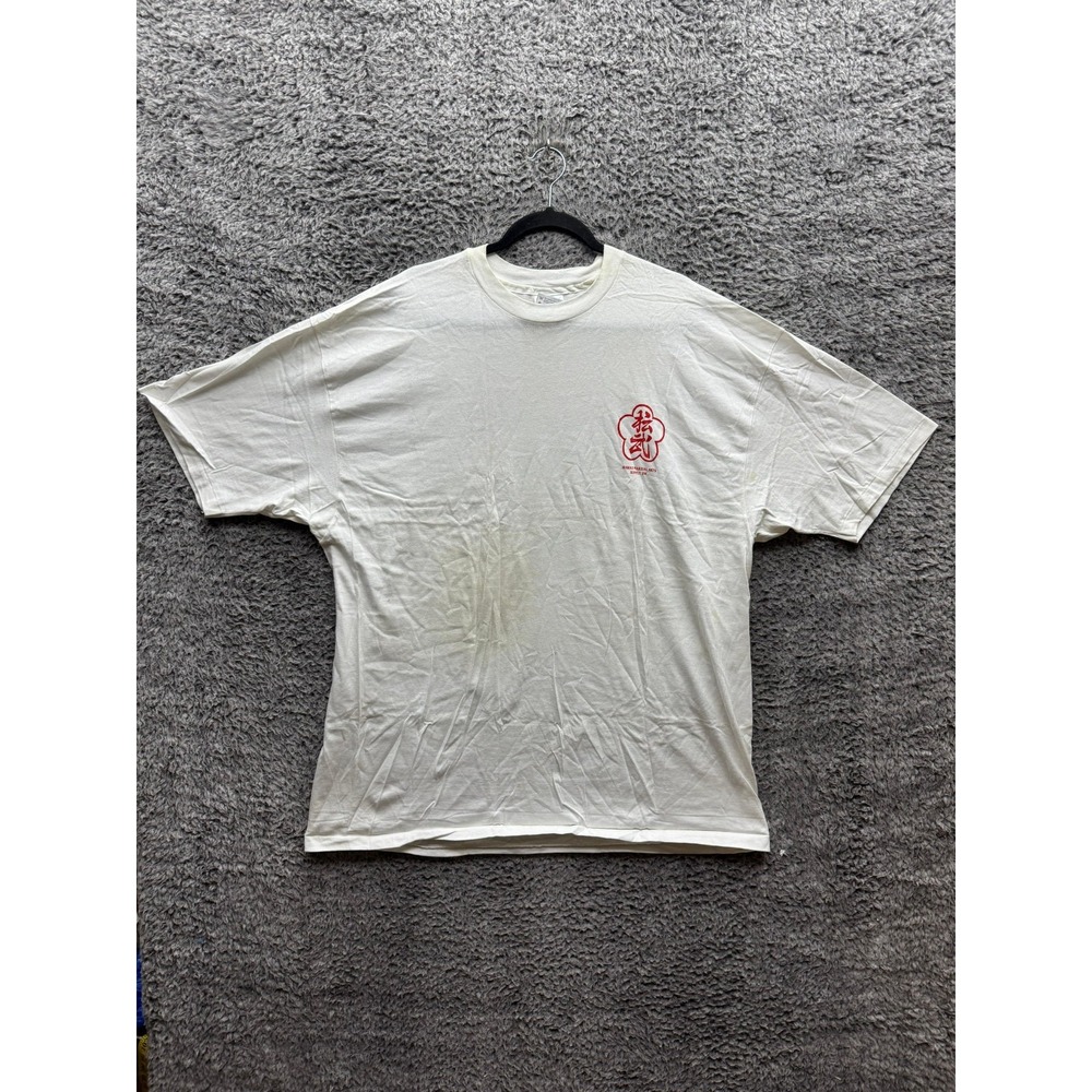 Vintage Hanes HMAS Year of The Monkey 1992 Graphic T-Shirt White Mens Size XXL‎